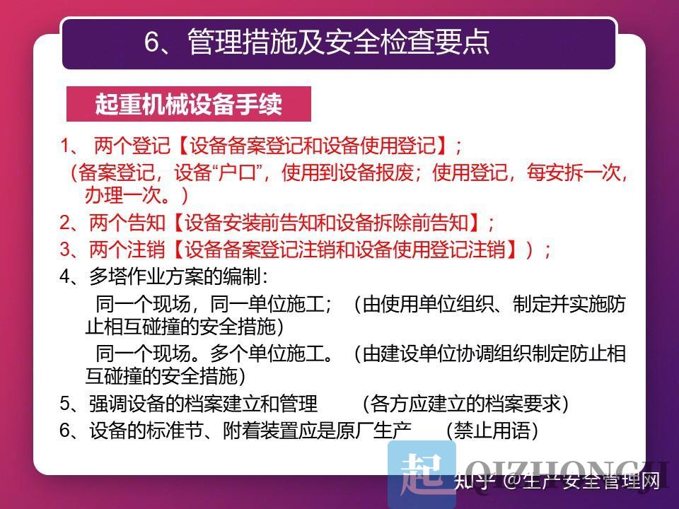 起重机安全检查事项示意